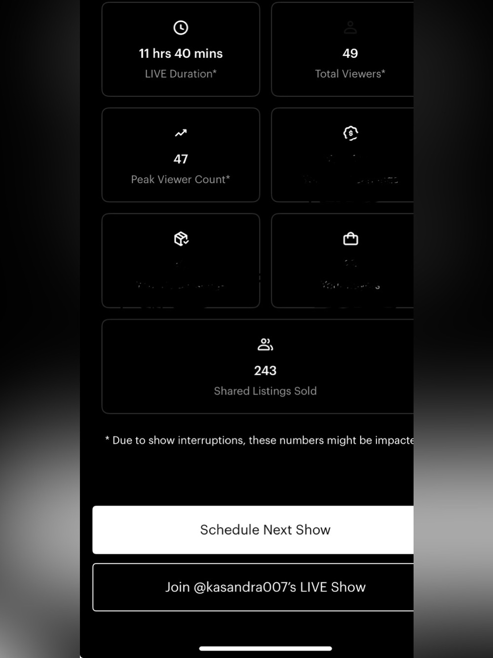POSHERS SOLD ITEMS FRIDAY & SATURDAY SHOW